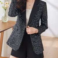 Yitimuceng Fashion Elegant Formal Blazer for Women Fall Winter 2023 New Office Ladies Long Sleeve Jacket Chic Casual Y2k Coats
