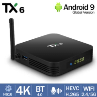 Tanix TX6 TV Box Android9.0 Allwinner H616 2G16G 4G 32G 64G H.265 BT 2.4G 5G Wifi 4K HDR Media Player Set Top Box PK T95 X96 MAX