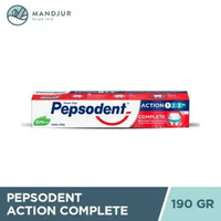 Pepsodent Action 123 Complete 190 Gr - Mencegah Gigi Berlubang, Membuat Gigi Tampak Putih dan Nafas