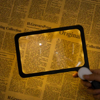 Hand-held Magnifying Glass Reading Magnifier Foldable Reading Magnifier 48 LED Lights for Old People Seniors for Books Reading