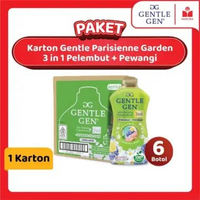 1 Karton Botol Deterjen Gentle Gen Parisienne Garden 3in1 Pelembut + Pewangi