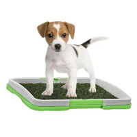 Pee Pad Washable Bed Mat Indoor Turf Dog Potty Pad Puppy Potty Grass Mat Toilet Dog Grass Pad Training Grass Pee Pads With Tray