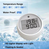Water Thermometers for Ice Bath Waterproof Floating Thermometers Bath Pool Thermometers Digital Water Thermometers with Timer