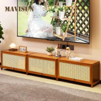 Wooden Simple Modern Coffee Table Tv Cabinet Combination Cheap Storage Side Table For Living Room Small Apartment Furniture
