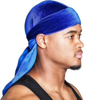 Spring Velvet Breathable Bandana Hats Durag For Men Women Hip Hop Caps Du Rag Riding Long Tail Headwrap Unisex Turban Durag Caps