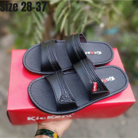 Sandal Slop Anak Laki-Laki || Sandal Anak Kulit || Sandal Anak Kekinian Kaki Fashion