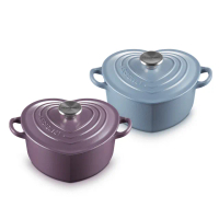 【Le Creuset】琺瑯鑄鐵鍋愛心鍋 20cm 4色可選(水晶紫/礦石藍/含羞草黃/雪紡粉)