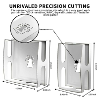 方形槽切割器不銹鋼方形孔切割器 一步式切割單組壁盒插座切割器