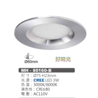 好時光～MARCH LED 3W 6公分 崁燈 展示燈 廚櫃燈 AC110 白光 黃光 MH-80160-B