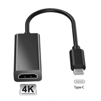 1-3PCS 4K 10Gbps USB Type C DP to HDMI-compatible Converter Cable Adapter Cord for Samsung Galaxy Android Phone Microsoft Tablet