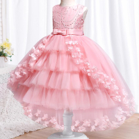 New High quality baby lace princess dress for girl elegant birthday party trailing dress Baby girl's christmas clothes. 3-12yrs