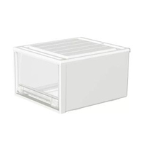 收納箱桌面收納盒家用衣服整理箱抽屜式透明塑膠收納櫃