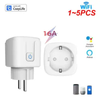 1~5PCS HomeKit WiFi EU Smart Socket AC100~240V High Power Outlet APP Remote Control Timer Plug Works With Alexa
