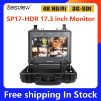 Besview SP17-HDR 17.3" Monitor 4K HDMI Portable Monitor with UHD Resolution Quad-Split LCD Director Monitor