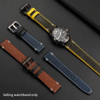 High Quality Cowhide Watchband Men's 22mm For Hamilton Breitling for Omega Mido/Citizen Leather Watch Strap For Each Brand Watch