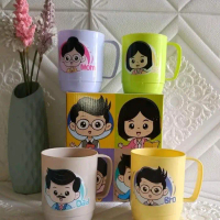 MUG FAMILLY GELAS CANGKIR PLASTIK SET ISI 4