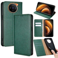 Magnetic Wallet Phone Case for VIVO X100 X90 X80 X70 X60 X50 X27 Pro Plus Lite X90S X50E Note Leather Flip Case with Card Slots