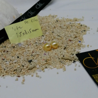 Butiran Mutiara Air Laut ASLI, Gold. DC020