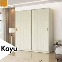 KIRANA San Marino - Lemari Pakaian Kayu 2 Pintu Sliding / Geser Besar Modern Minimalis