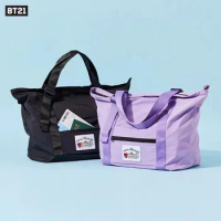 Kawaii Bt21 Baby Travel Series Storage Handbag Anime Koya Cooky Shooky Rj Chimmy Fashion Lightweight Large Capacity Shoulder Bag