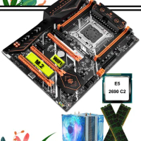 Best Seller HUANANZHI Deluxe X79 LGA2011 Gaming Motherboard Set Xeon E5 2690 C2 with CPU Cooler RAM 32G(2*16G) DDR3 1333MHz RECC