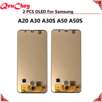 2 PCS OLED For Samsung Galaxy A20 A30 A30S A50 A50S LCD Display Monitor Touch Screen Digitizer Assembly