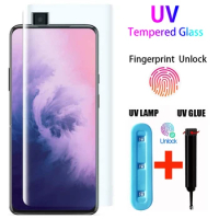 UV Full Glue 9H Tempered Glass for Oneplus 7T Pro 1+ 7T Pro Screen Protector UV Liquid Glass For Oneplus 7 Pro 1+7 Pro 1+7 T Pro