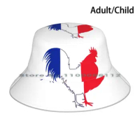 Flag Cock Of France Bucket Hat Sun Cap Flag Cock Of France Flag Of France La France French Cock Foldable Outdoor Fisherman Hat