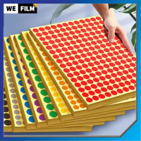 10 Sheet Colored Dot Stickers Round Color Coding Labels Colorful dot Stationery Sticker for Office C