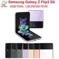 Samsung Galaxy Z Flip 3 Flip3 5G F711N F711U1 F711B 6.7" 8GB 128/256GB NFC Snapdragon Original Foldable 95% New Cell Phone