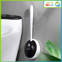 Paket Lengkap Sikat Toilet WC Silikon dan Wadah Tempel Dinding