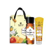 【蜜蜂工坊】甜蜜隨享蜜醋禮盒(蜂蜜蘋果醋300mlx1入+捏捏蜂蜜200gx1入)