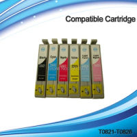 INK WAY T0821-T0826 T0811- T0816 compatible ink cartridges for R270 R290 R295 R390 RX590 RX610 RX615 RX690 RX695 Photo 1410