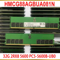 1 Pcs For SK Hynix RAM 32GB 32G 2RX8 5600 PC5-5600B-UB0 DDR5 UDIMM Desktop Memory HMCG88AGBUA081N