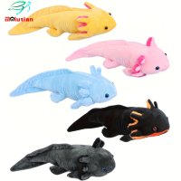 Mainan Mewah Axolotl Kartun, 42cm / 16.53in, Realistik, Amfibia Menyeramkan, Hidupan Liar, Hiasan Ru