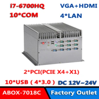 With 2*PCI 10*RS232 COM i7-6700HQ Firewall Appliance Mini PC 4 Gigabit Ethernet RJ45 Intel i211AT NIC Pfsense Wind