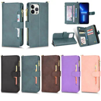 Zipper Case for Samsung Galaxy A12 A32 A52 M12 4G 5G Xcover 5 Leather Cover Magnetic Attraction CaseS