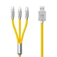 TRANSFORMERS สายชาร์จ 3 IN 1 สีเหลือง