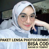 kacamata photocromic 8213 Frame Plastik Lensa Biru