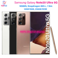 Samsung Galaxy Note 20 Ultra 5G Note20 N986N 256GB Octa Core Snapdragon 6.9" 12GB RAM 108MP&amp;Dual 12MP NFC Original Cell Phone