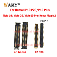 2-5Pcs 50Pin LCD Display FPC Connector For Huawei P10 P20/P10 Plus/Note 10/Mate 20/Mate10 Pro/Honor Magic 2 Screen Flex On Board