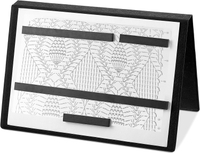 Flutesan Knitting Pattern Holder Fold up Cross Stitch Knitting Chart Keeper with 4 Replacement Magne