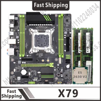 X79 motherboard LGA 2011 kit Xeon E5 2650 V2 processor and 8 * 2 16GB DDR3 1333hz memory support NVME Placa Mae motherboard