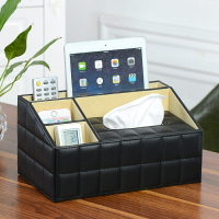 皮質多功能遙控器紙巾收納盒 遙控器盒 抽紙盒 紙抽盒 餐巾紙盒