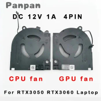 New Laptop CPU GPU Cooling Fan Cooler Radiator For DELL G15 5510 5511 5515 2021 RTX3050 RTX3060 RTX3070