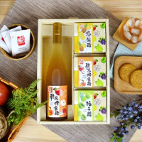 【醋桶子】幸福果醋禮盒1組(蘋果蜂蜜醋600mlx1+隨身包x3/組)