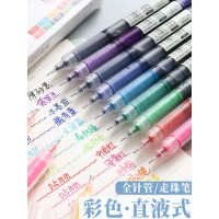 Smooth Coloring Gel Pen 0.5mm Needle Tube Quick Dry Student Note Taking Special Ins Japanese Style A
