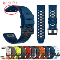 Quickfit 22mm Silicone Band Strap For Garmin Forerunner 745 935 945 955 965 Smartwatch Wristband For Garmin Fenix5 Bracelet Belt