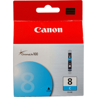 【跨店享22%點數回饋+滿萬加碼抽獎】Canon CLI-8 C 原廠藍色墨水匣  適用 Pro9000 ro9000 Mark II