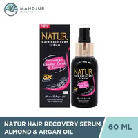Natur Hair Recovery Serum Almond & Argan Oil 60 ML - Serum Untuk Rambut Rusak